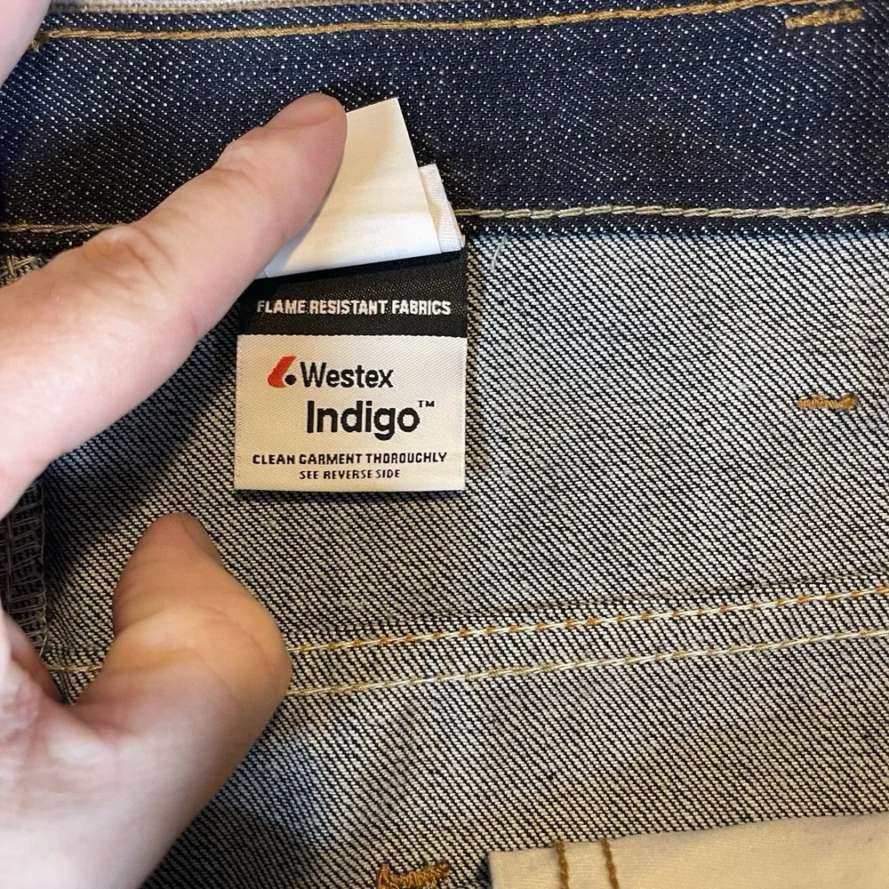 Crude FR Fire Resistant CAT 2 Carpenter Jeans Dark Wash NWT 42x32 Workwear Denim